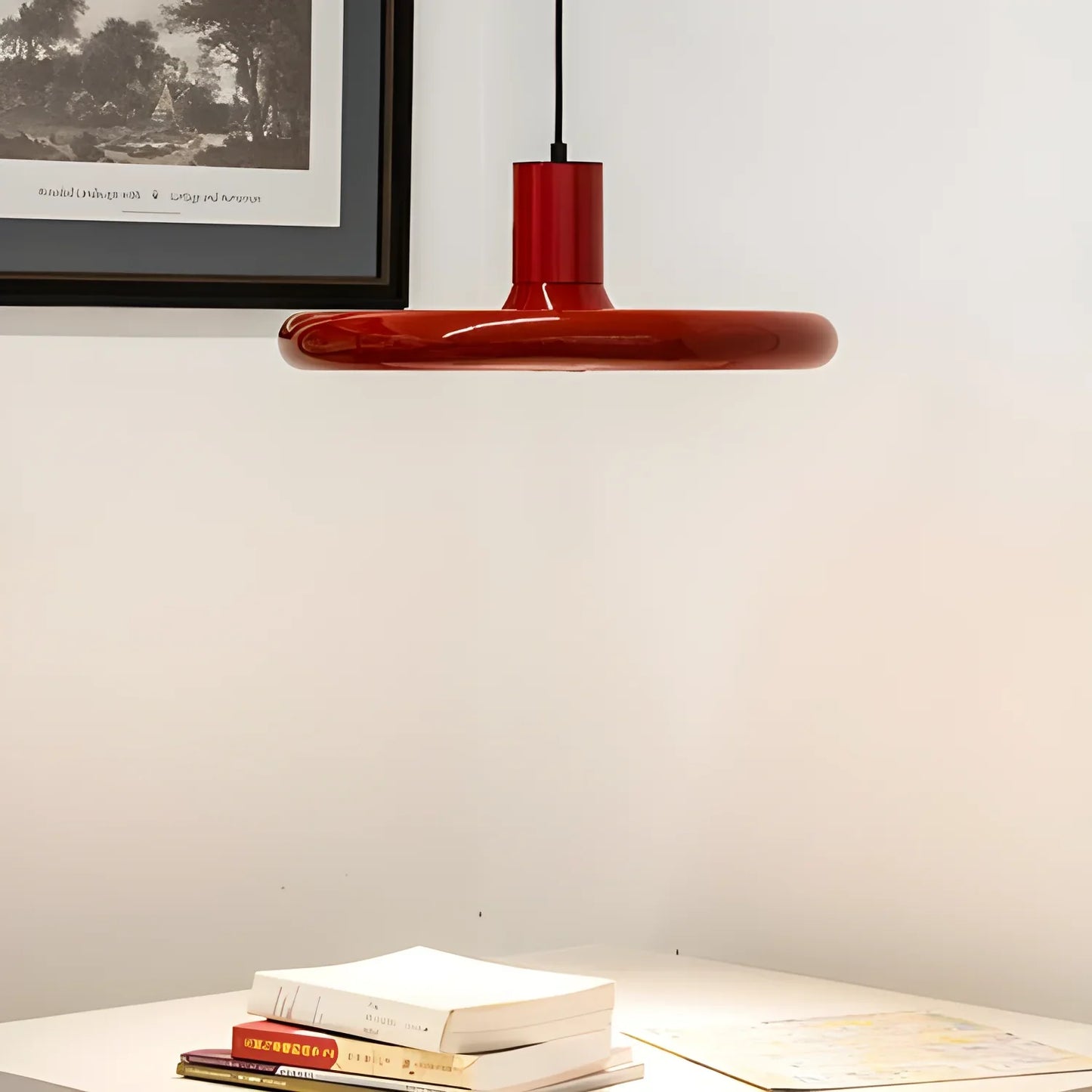 Vintage Pendant Lamp 70’s Style – Retro Elegance for Contemporary Design Spaces - Red - lamp light