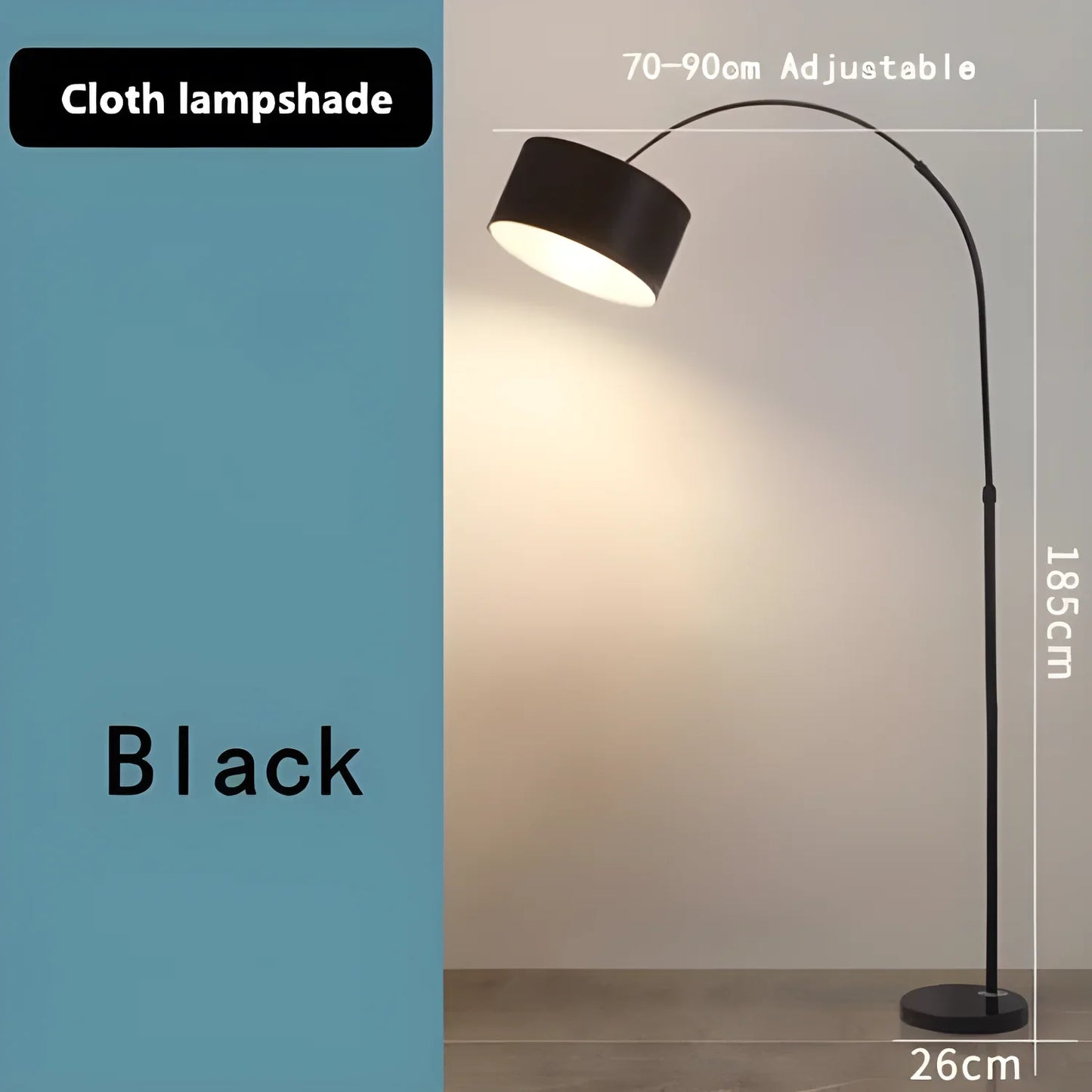 Adjustable LED Floor Lamp for Bedroom and Study – Modern Functional Design - Black / US - lamp light