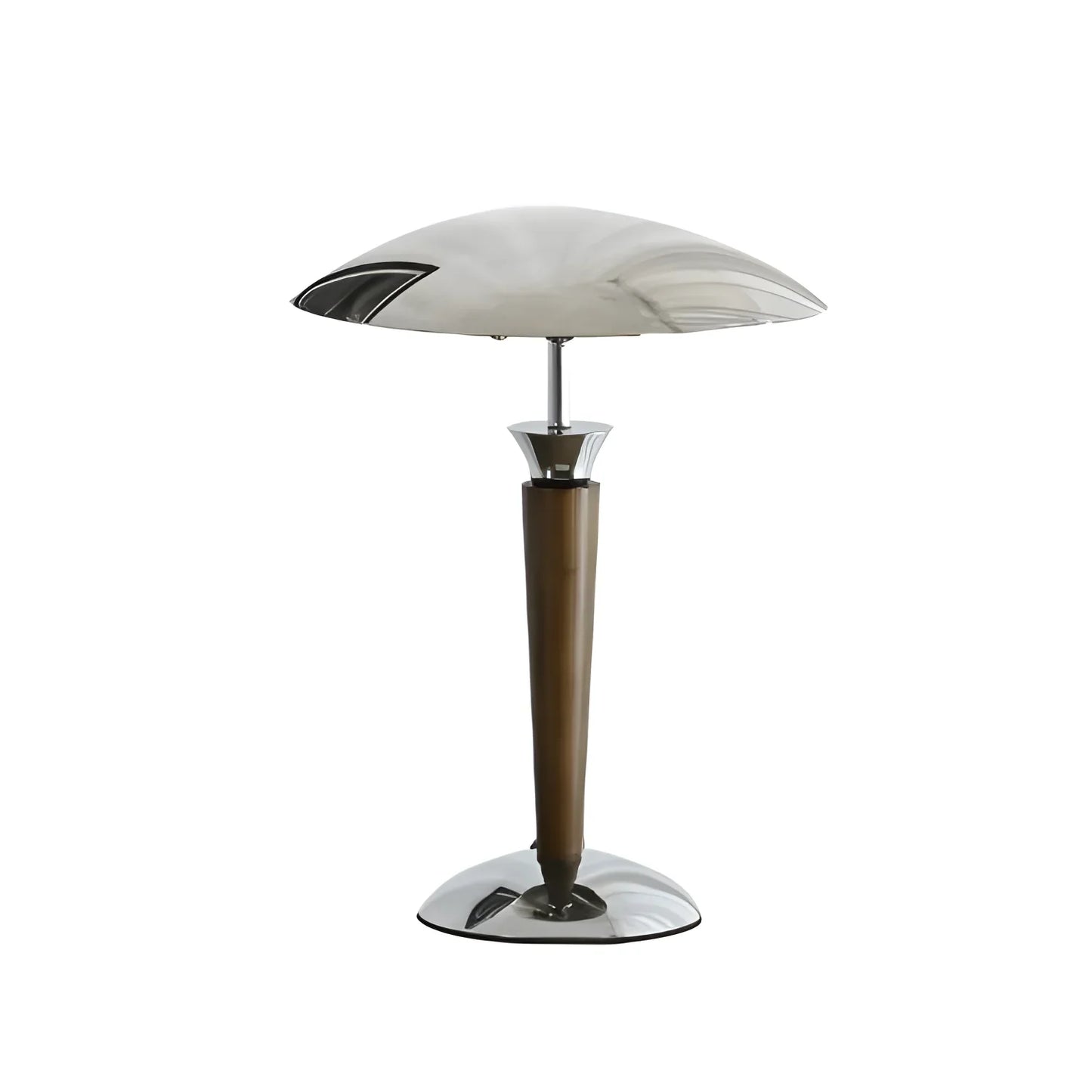 Nordic Solid Wood and Chrome-Plated Steel Table Lamp – Elegant Design - Chrome / AU - lamp light