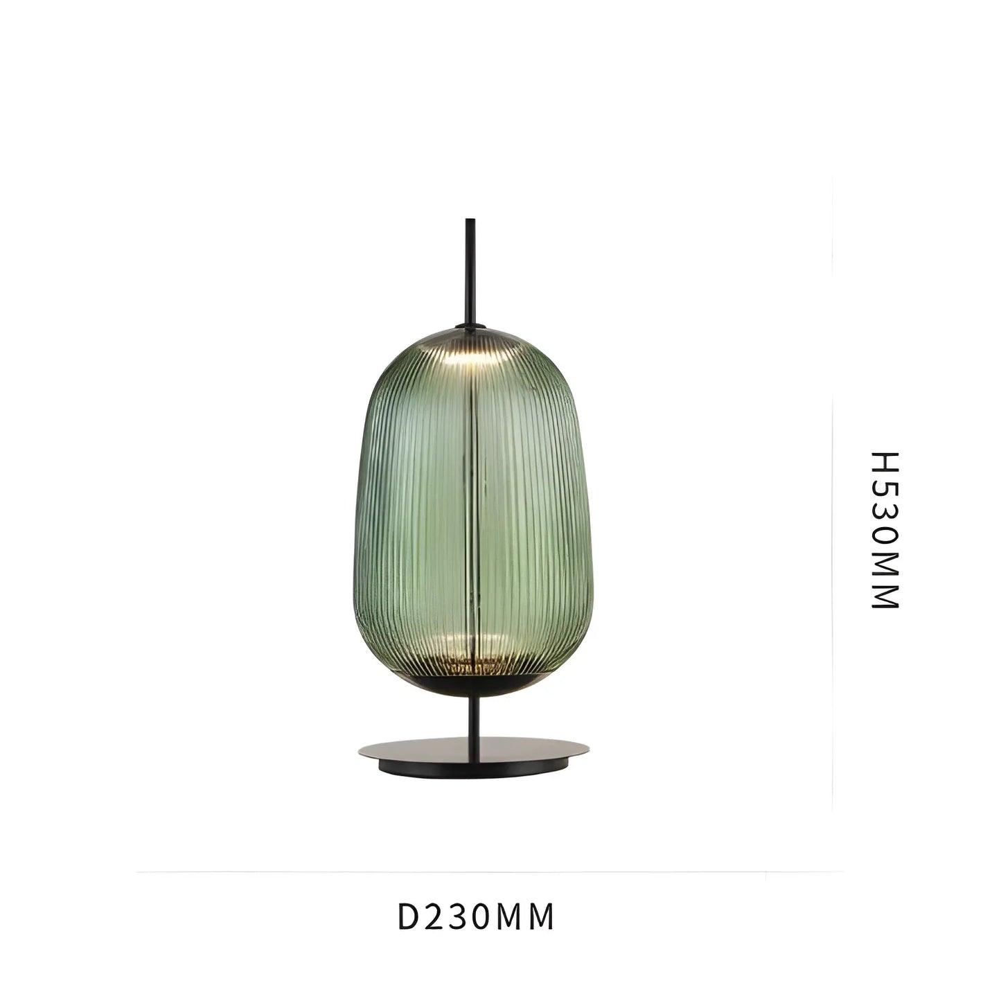 Bombato Table Lamp - Italian Modern Minimalist Design- High Quality Metal Structure - Green - lamp light