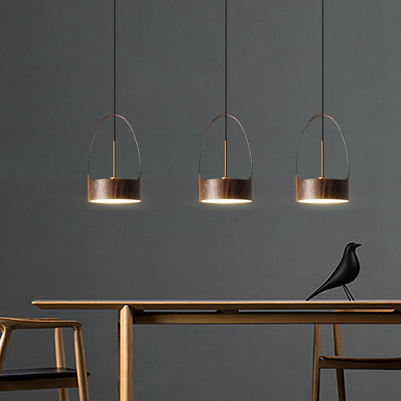 Gloow369 Design sleek mid-century inspired pendant lamp made of wrought iron with three-color dimming