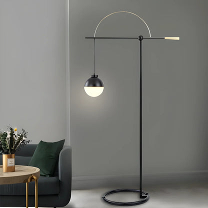 Valentina Floor Lamp - Modern Simplicity Glass & Iron Design - Black / 220V - lamp light