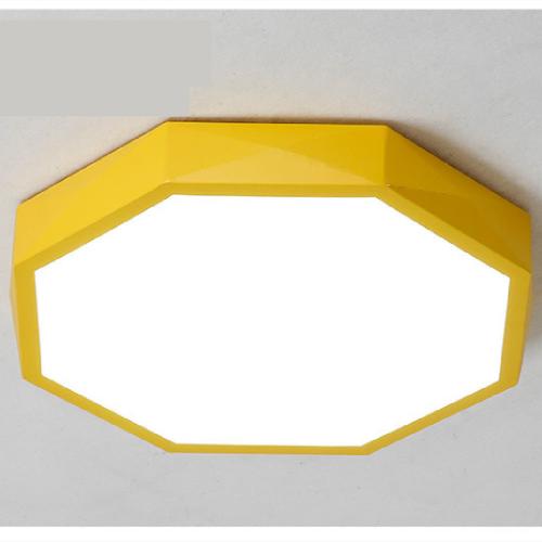 ED Ceiling Lamp Modern Simple Style-Pastel Colors. Polygon Design - Yellow - lamp light