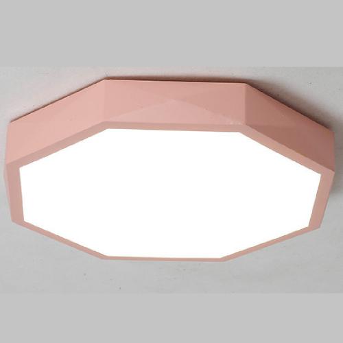 ED Ceiling Lamp Modern Simple Style-Pastel Colors. Polygon Design - Pink - lamp light