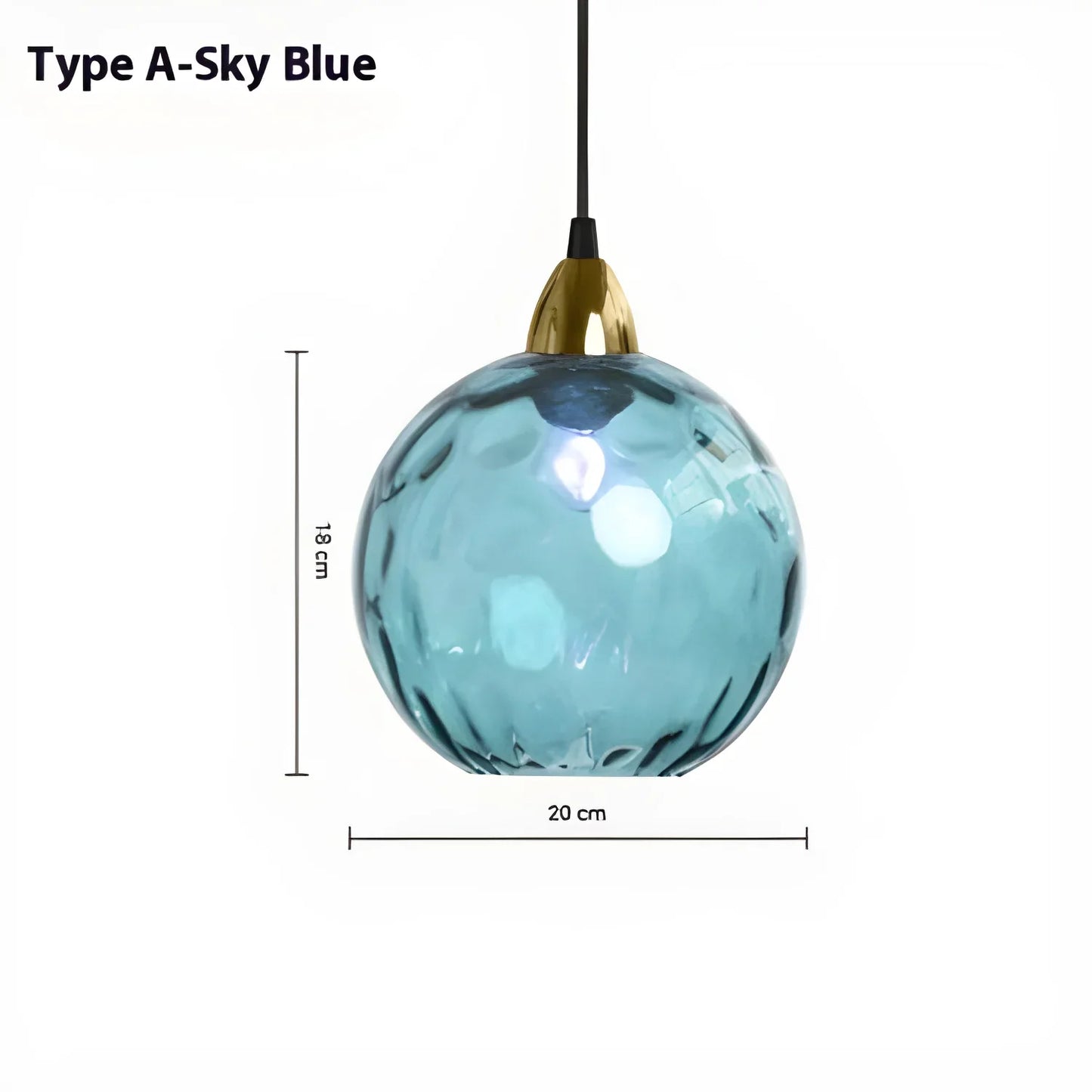 Modern Water-Wave Glass Ball Chandelier – Elegant Pendant Lighting - Sky Blue - lamp light