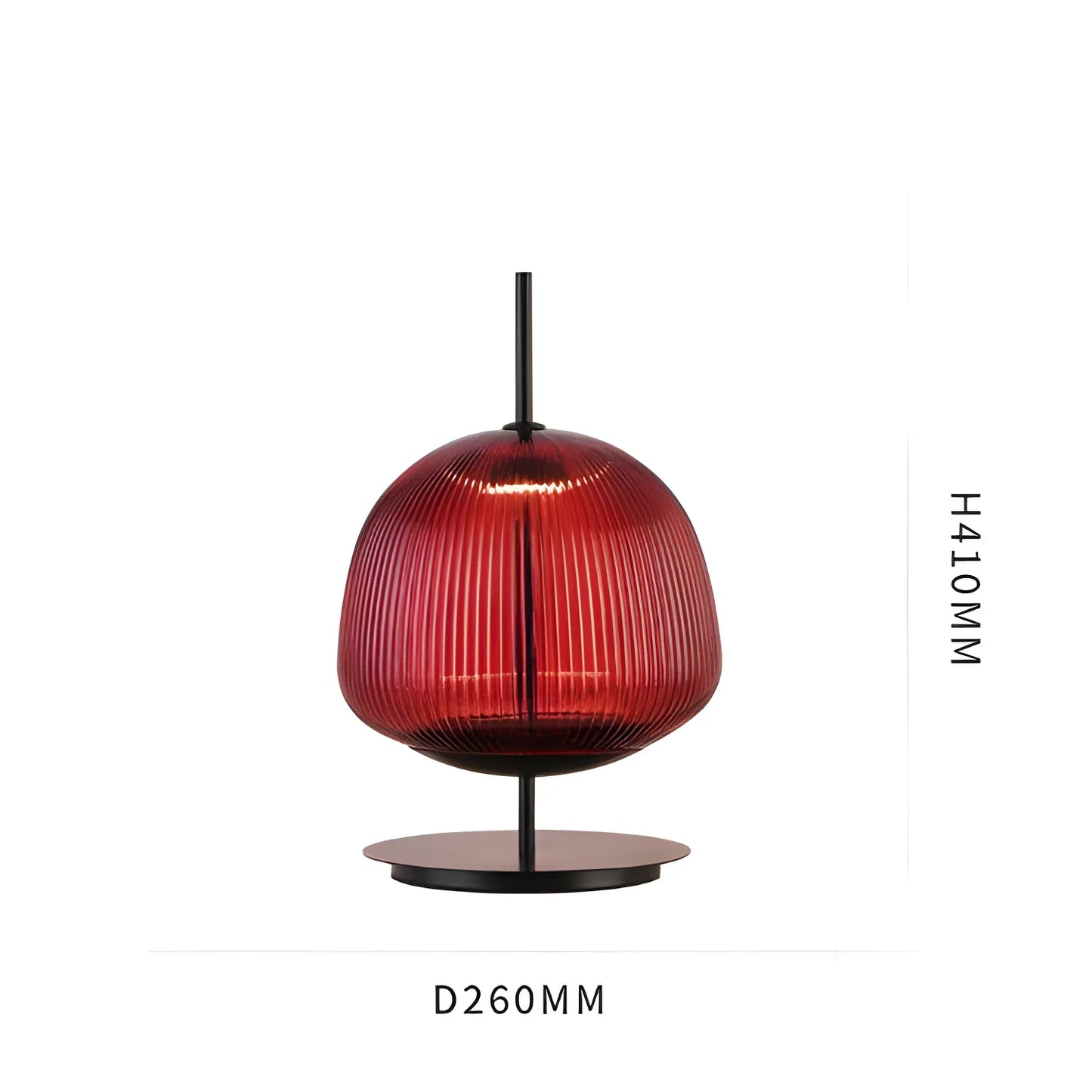 Bombato Table Lamp - Italian Modern Minimalist Design- High Quality Metal Structure - Red - lamp light