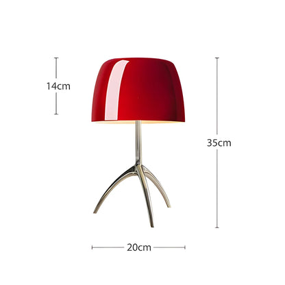 Rodol Lumiere Lamp – Modern Italian Design with Chrome Aluminum and Blown Glass - Small Red / EU - lamp light