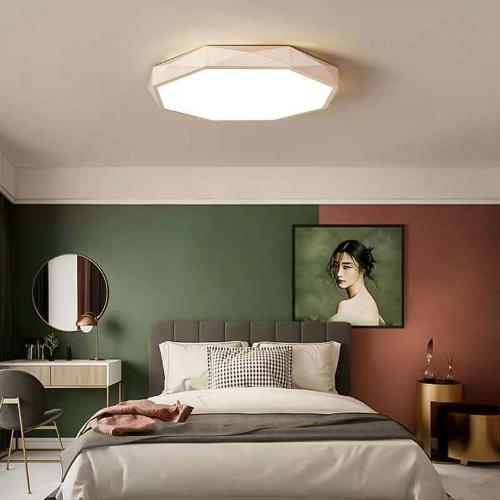 ED Ceiling Lamp Modern Simple Style-Pastel Colors. Polygon Design - lamp light