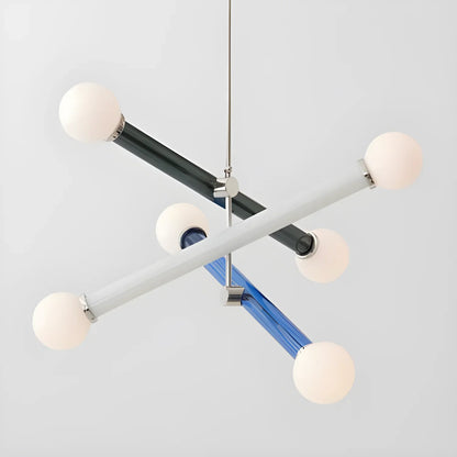 Emma Chandelier – Modern LED Iron Pendant Lamp - Blue green white / Neutral light - Chandelier