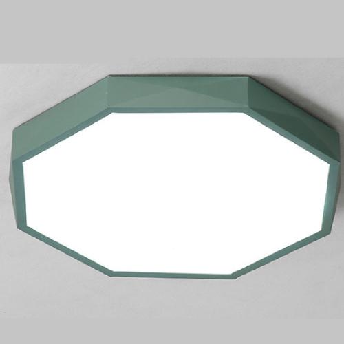 ED Ceiling Lamp Modern Simple Style-Pastel Colors. Polygon Design - Green - lamp light