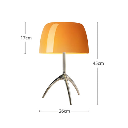 Rodol Lumiere Lamp – Modern Italian Design with Chrome Aluminum and Blown Glass - Large Orange / EU - lamp light