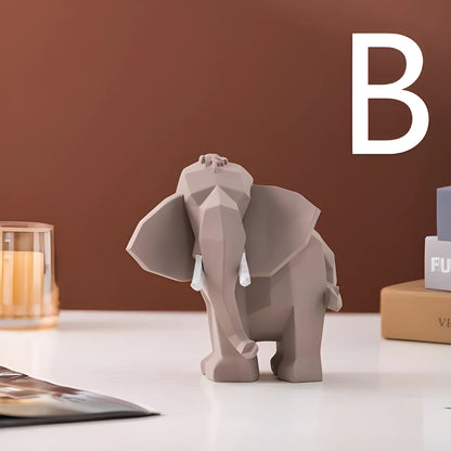 ’Family of Elephants Sculpture | Elegant Animal Figurine for Home Decor’ - B - Art & design