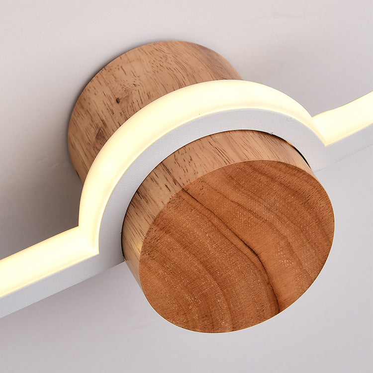 LED Wall Lamp - Aluminum & Wood Minimalist Design - lamp light