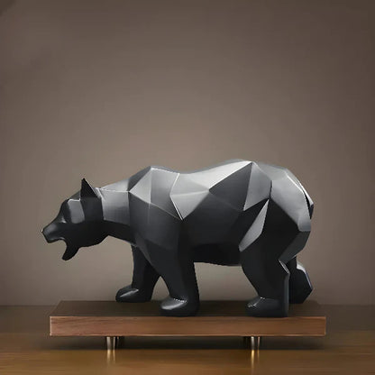 ’Big Bear Sculpture | Majestic Animal Figurine for Home Decor’ - black - Art & design