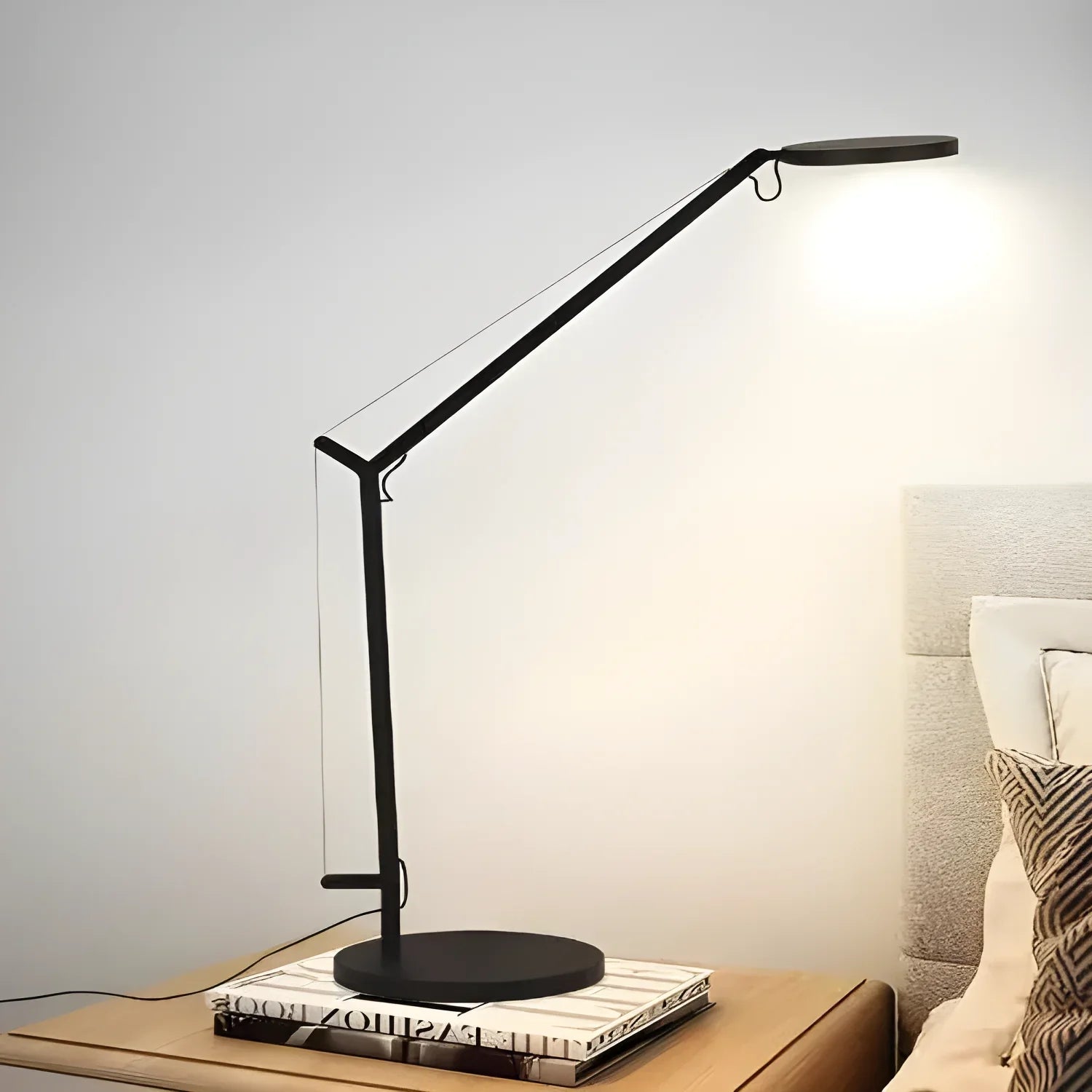 Black Industrial-Style Mechanical Arm Table Lamp – Ideal for Study - 3000K Warm Light / Black - Home