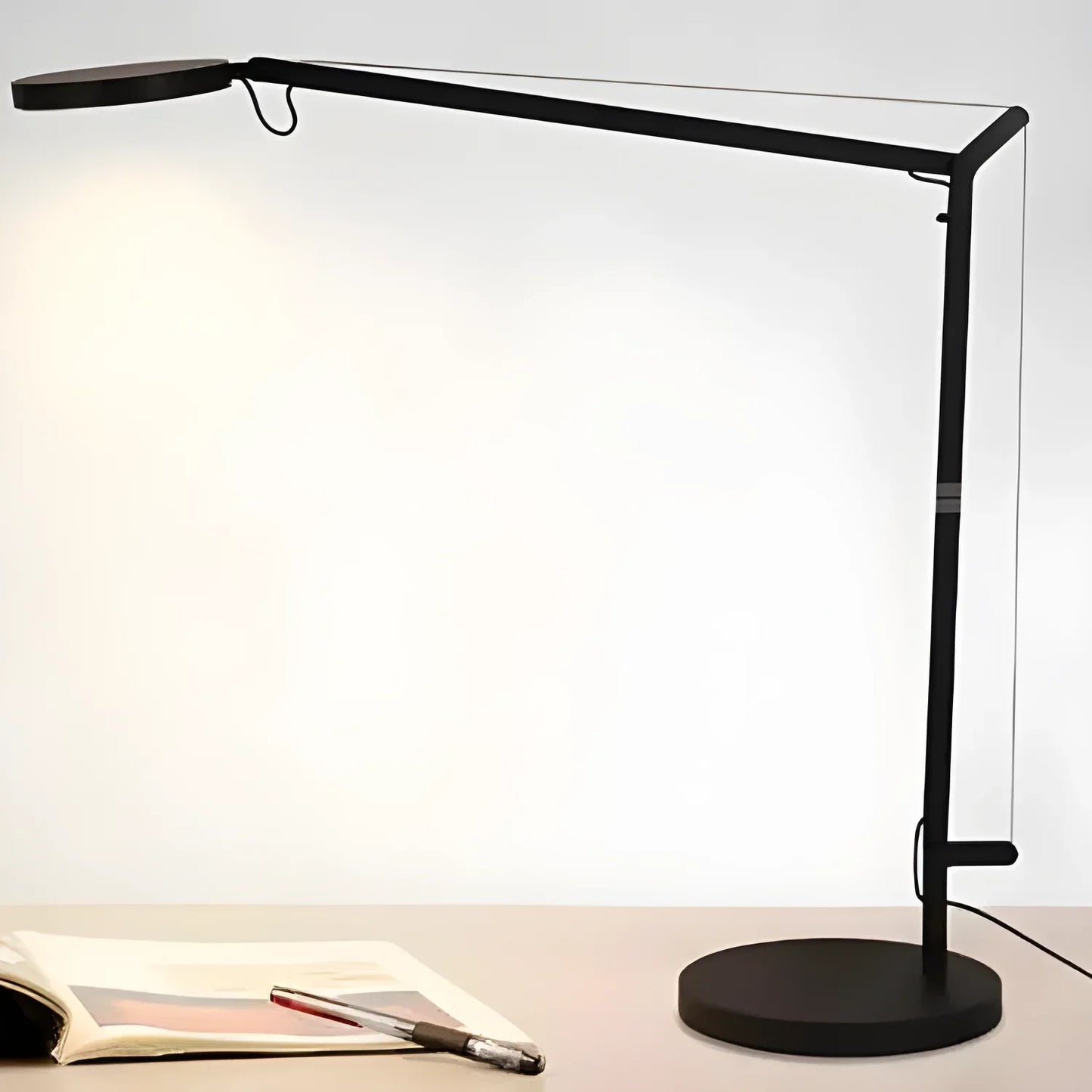 Black Industrial-Style Mechanical Arm Table Lamp – Ideal for Study - 3000K Warm Light / Black - Home