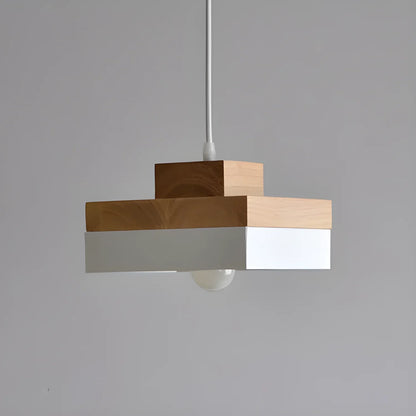 Shikaku Chandelier – Modern and Minimalist Japanese Design - Matt white square - lamp light