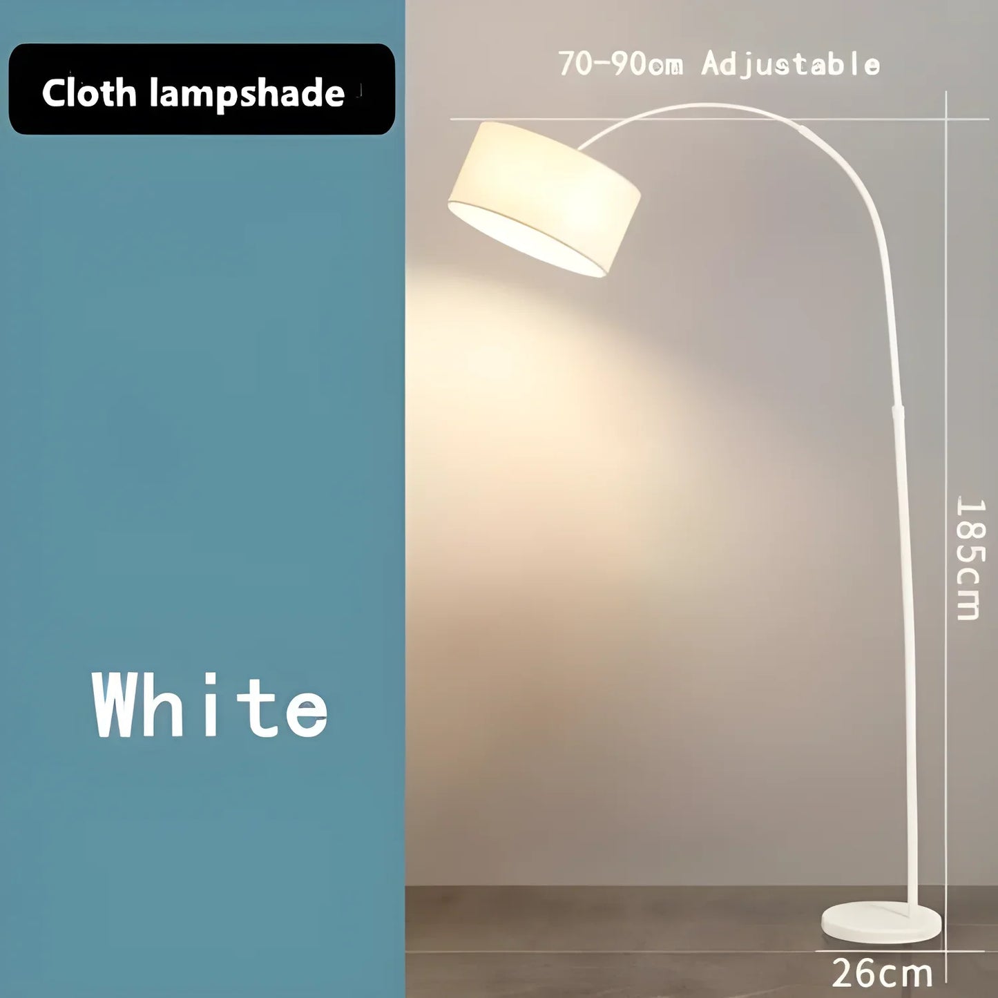 Adjustable LED Floor Lamp for Bedroom and Study – Modern Functional Design - White / US - lamp light