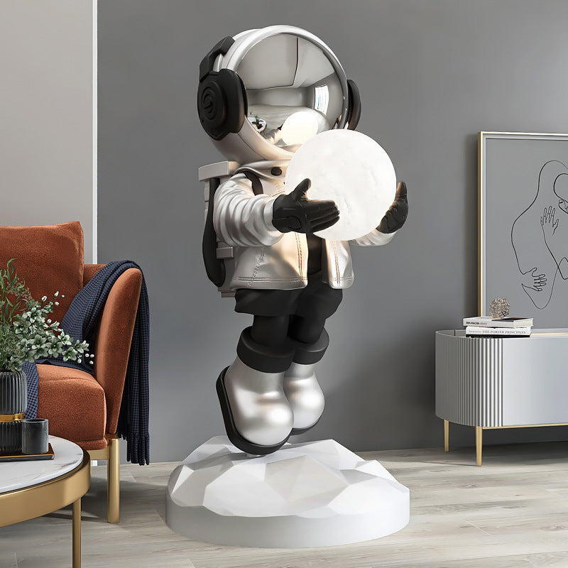 Astronaut Living Room Large Floor Ornament Entrance Light - lamp light