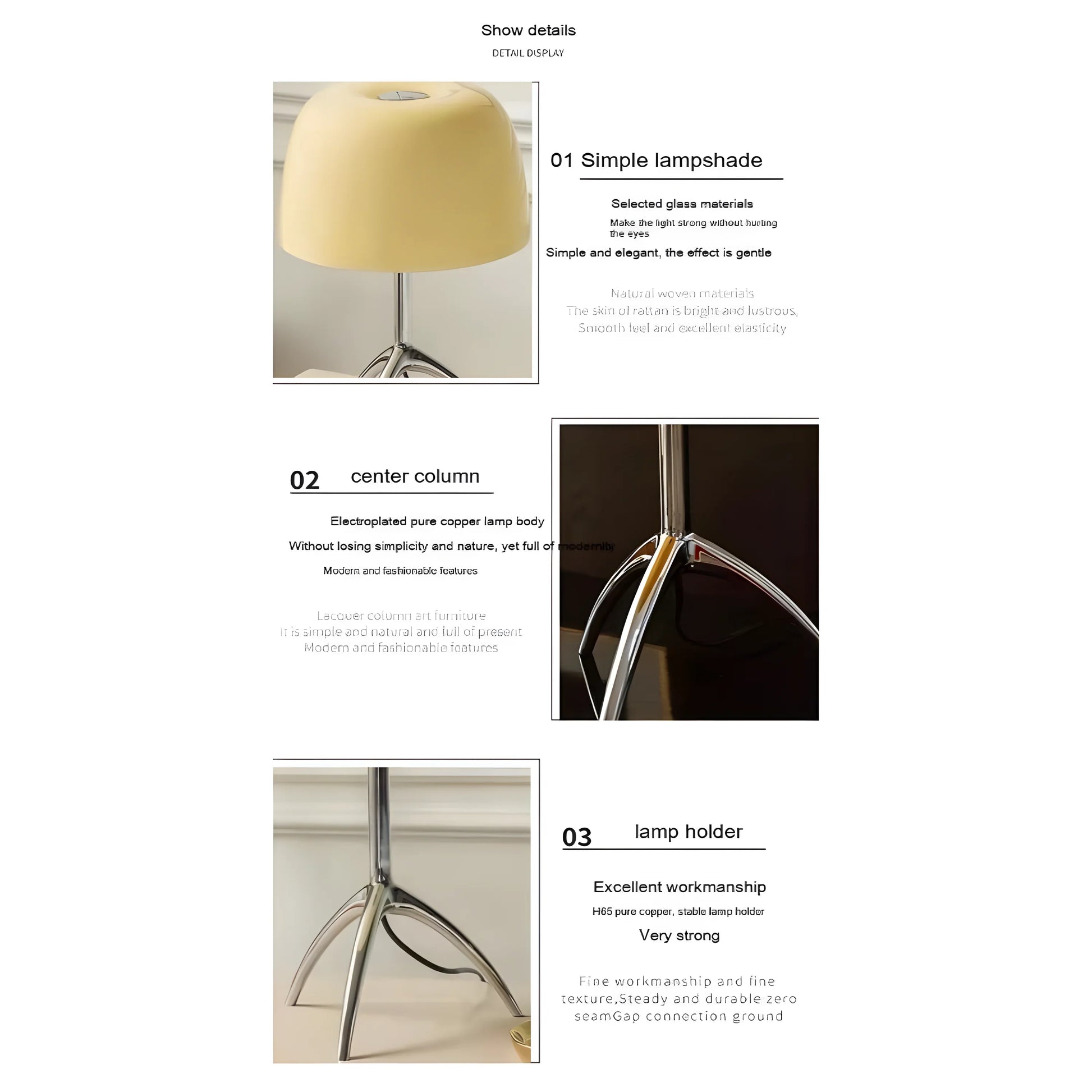 Rodol Lumiere Lamp – Modern Italian Design with Chrome Aluminum and Blown Glass - lamp light