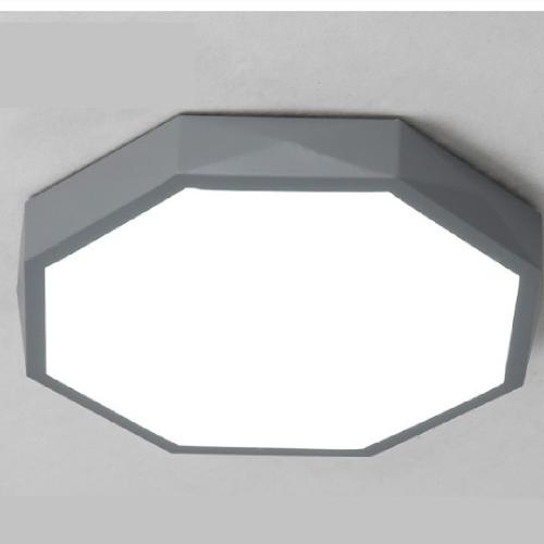 ED Ceiling Lamp Modern Simple Style-Pastel Colors. Polygon Design - Gray - lamp light