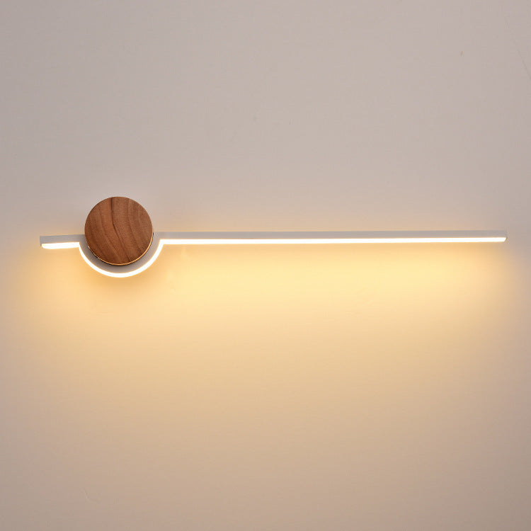 LED Wall Lamp - Aluminum & Wood Minimalist Design - lamp light