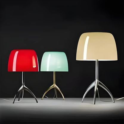 Rodol Lumiere Lamp – Modern Italian Design with Chrome Aluminum and Blown Glass - lamp light