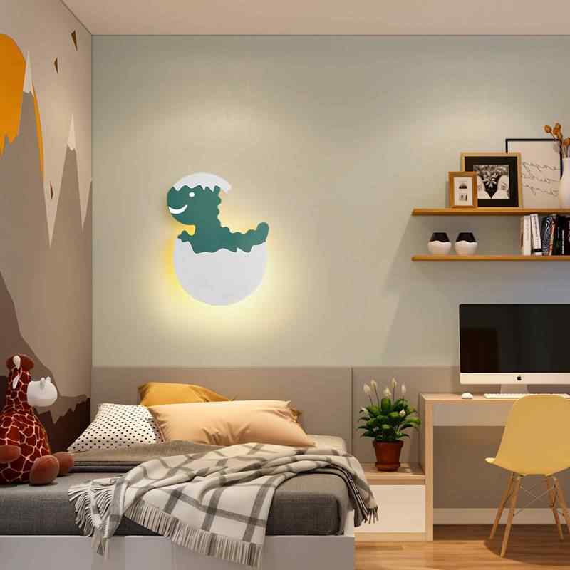 Children’s Room Wall Lamp Boy Dinosaur Cute Wall Light Bulb - lamp light