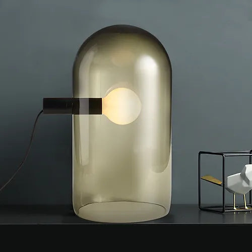 Glass Shade Table Lamp – Modern Design for Tables and Desks - lamp light