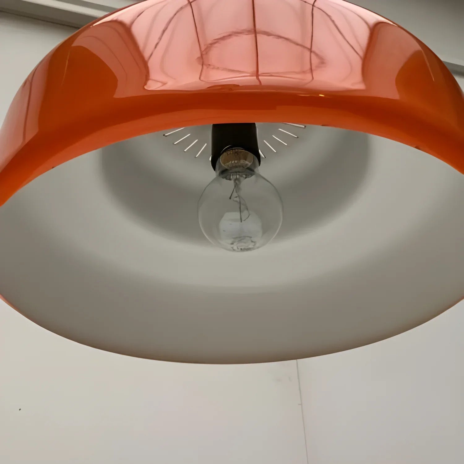 Danish Design Style Pendant Lamp – Mid-Century Elegance - Orange - lamp light