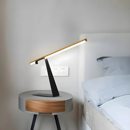 ’Sleek Modern Geometric Table Lamp with Extended Pole: Perfect for Study and Office’ - Art & design